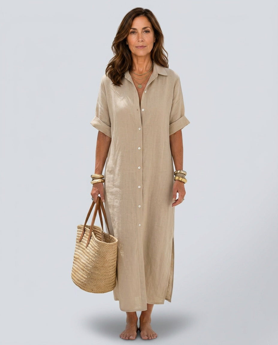 Anais | Relaxed Shape Striped Midi Dress