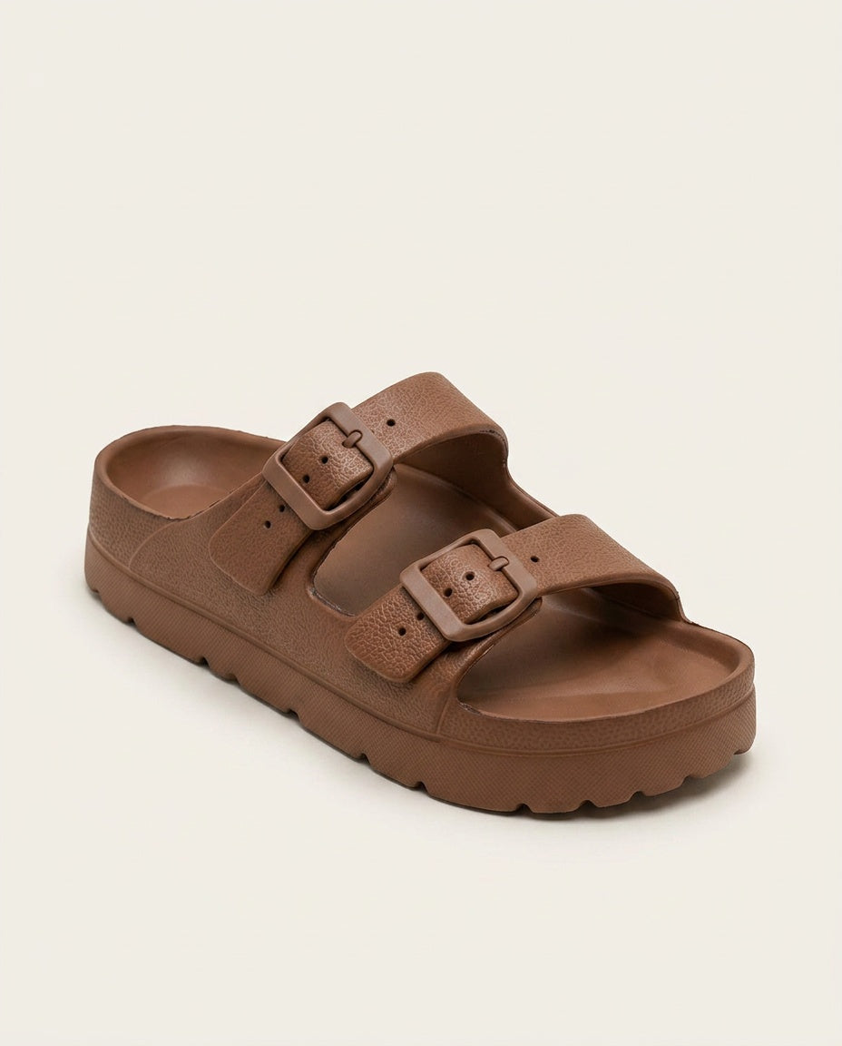 Scarlett | Double Buckle Cushioned Slides