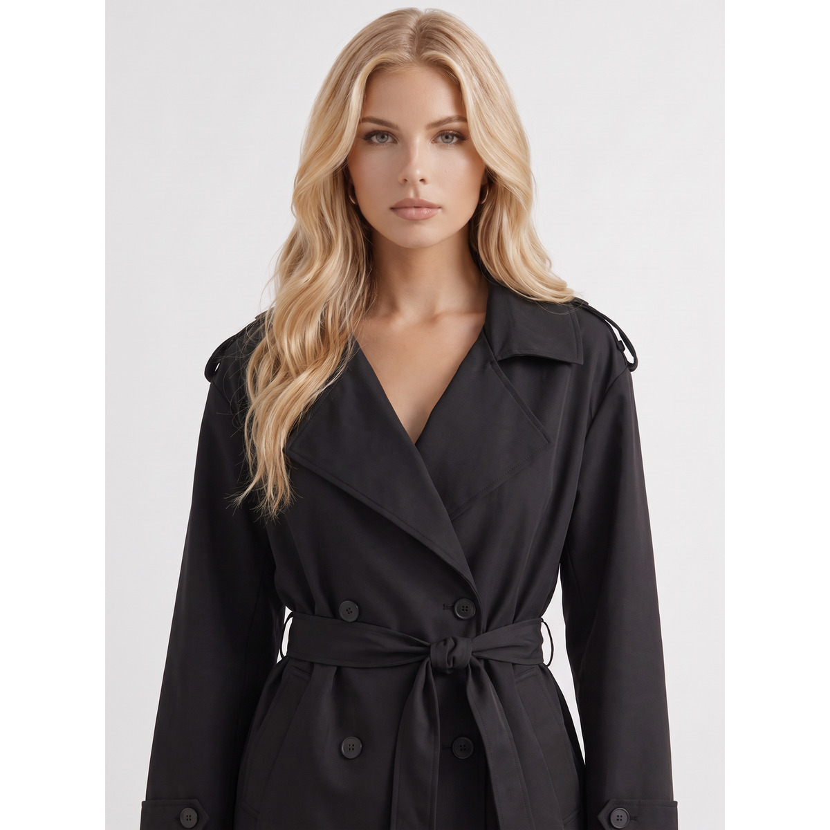 Imogen | Double-Breasted Belted Trench Coat