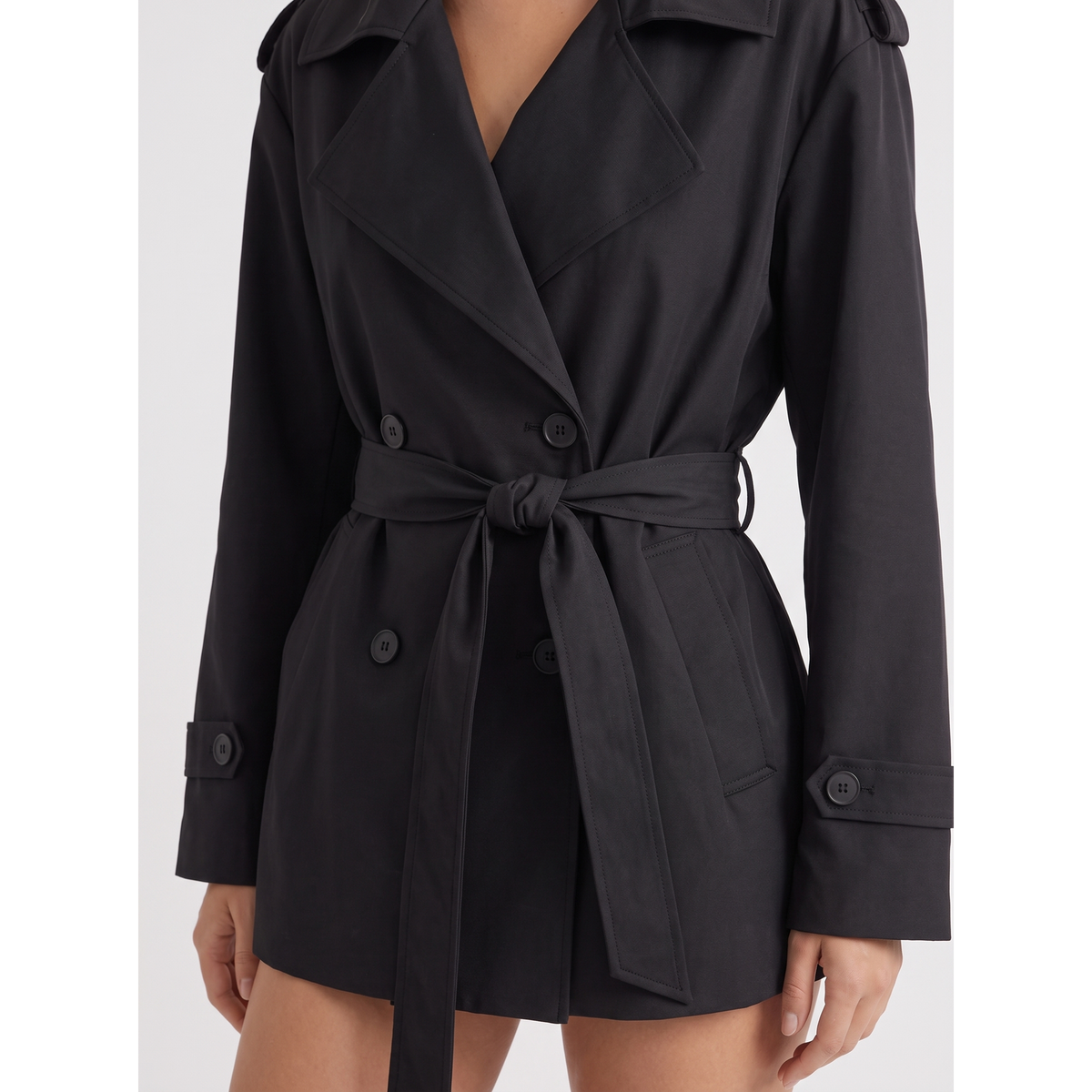 Imogen | Double-Breasted Belted Trench Coat