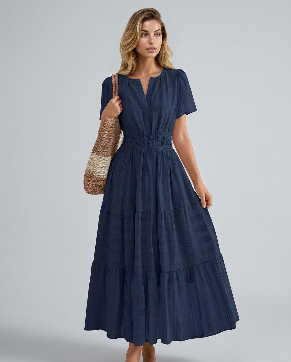 Leticia | Flowy Boho Garden Party Midi Dress