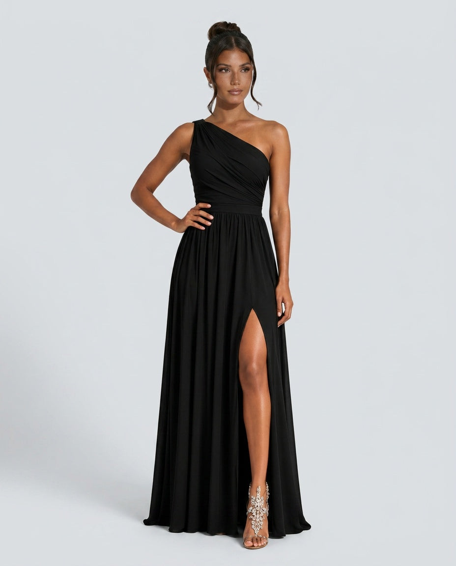 Hadley | One-Shoulder Asymmetric Maxi Dress