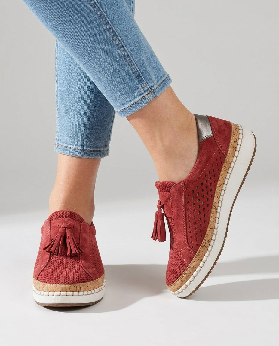 Leticia | Knit Cushioned Sole Slip-On Shoes