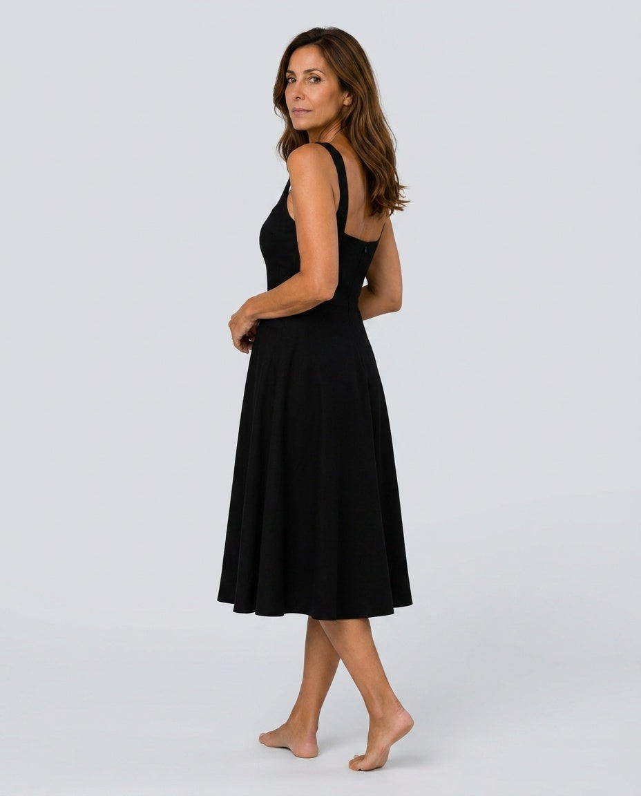 Coralie | Sleeveless A-Line Midi Dress