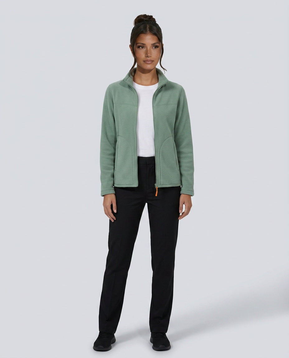 Valentina | Long Sleeve Zip Pocket Fleece Jacket