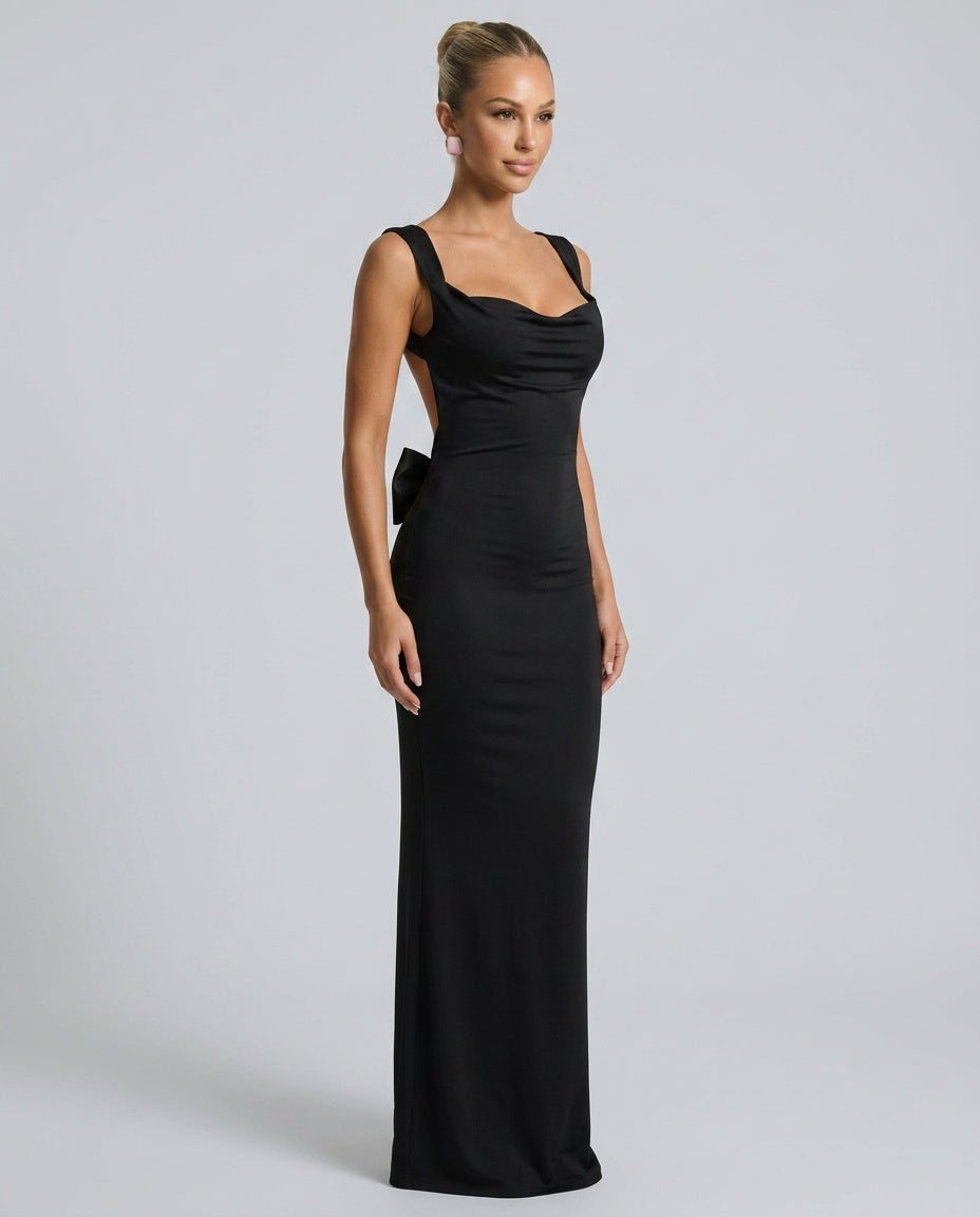 Cleo | Cowl Neck Sleeveless Maxi Dress