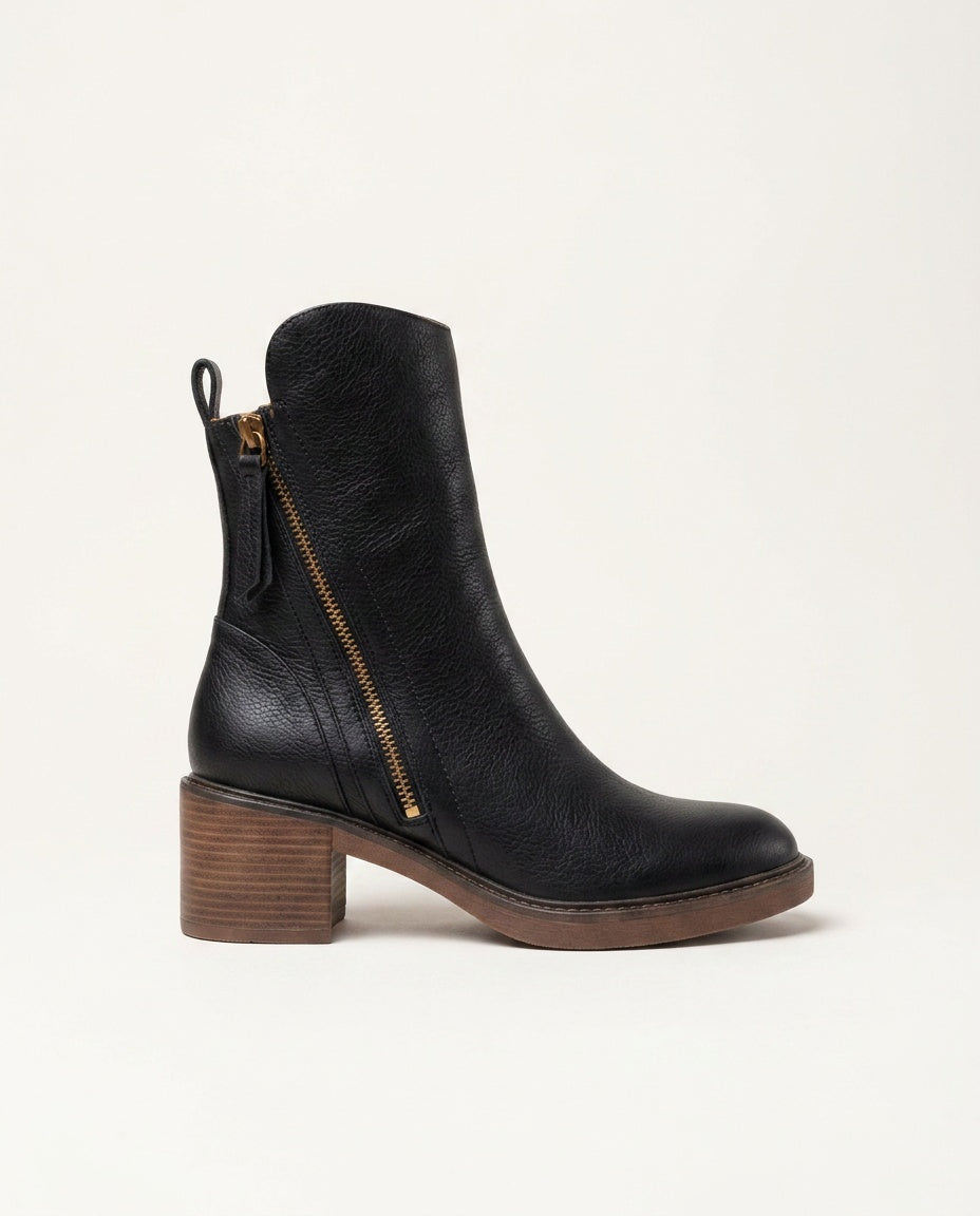Bellora | Leather-Look Mid Calf Boots