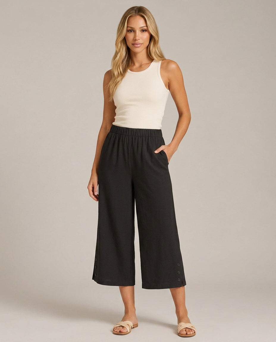 Temara | Relaxed Linen-Blend Bermuda Shorts