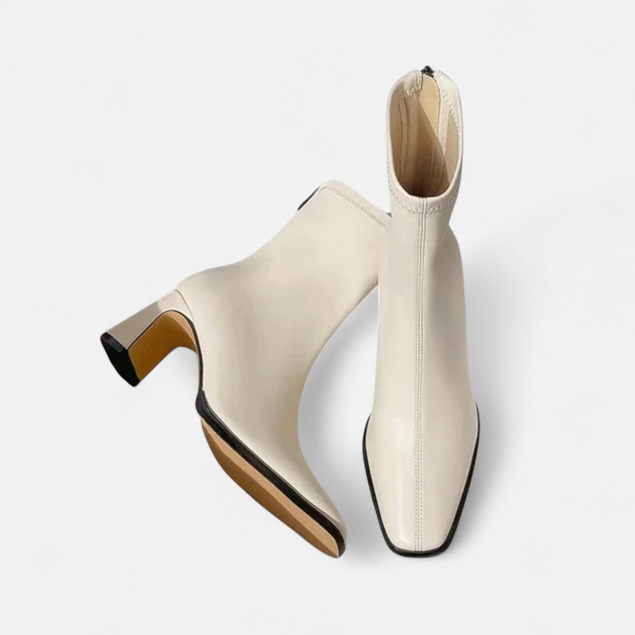Sabine | Square Toe Block Heel Ankle Boots