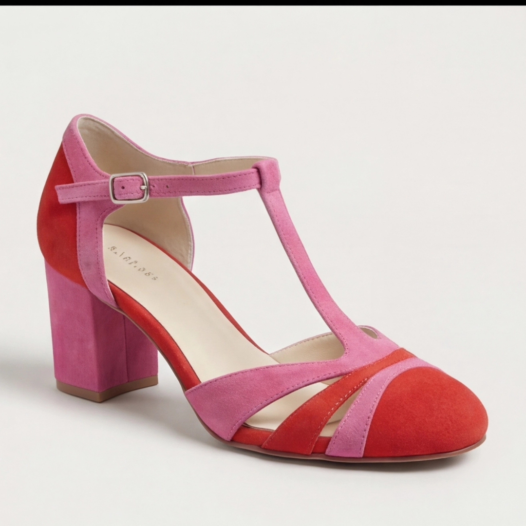 Una | Block Heel Open Toe Ankle Strap Sandals