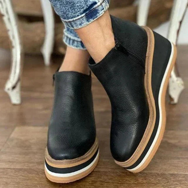 Cleona | Waterproof Side Zip Ankle Boots