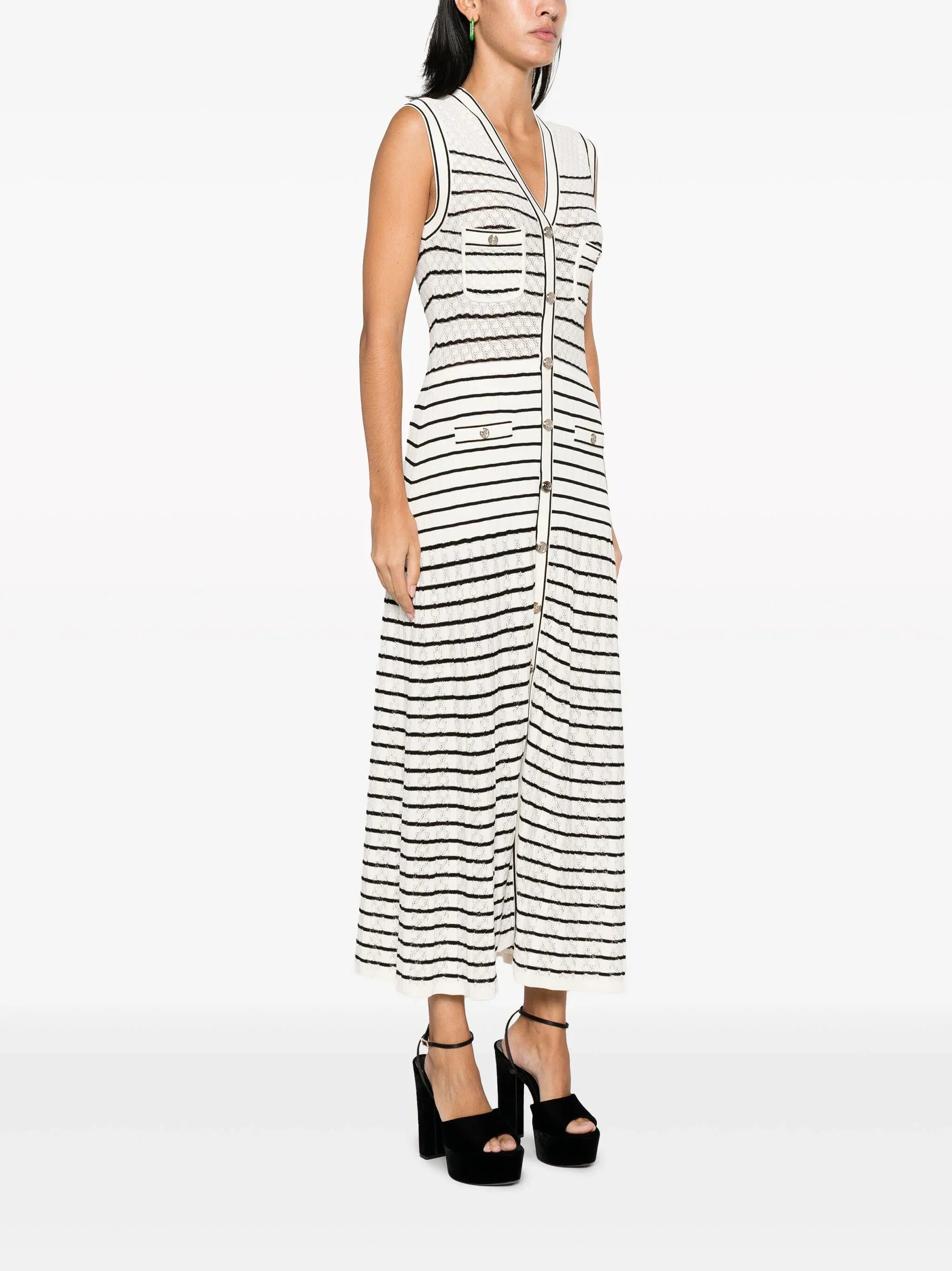 Mabel | Striped Knit Midi Dress