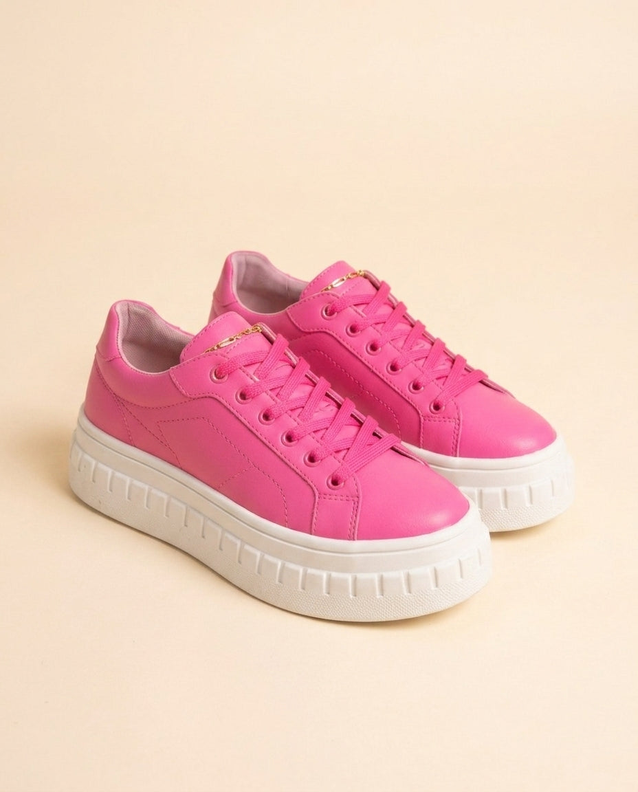 Lila | Cushioned Footbed Platform Sneakers