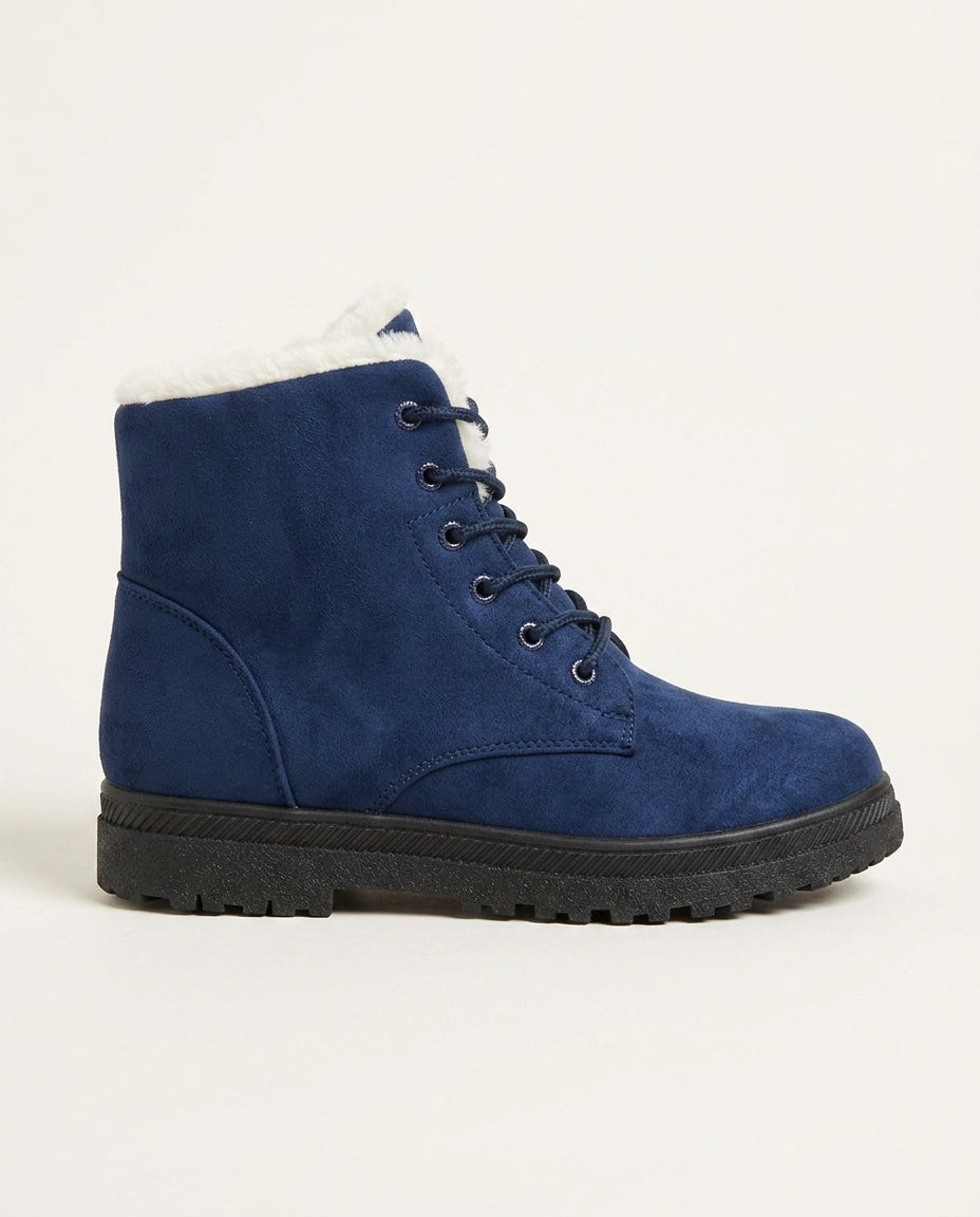 Elodie | Leather-Look Side Zip Ankle Boots