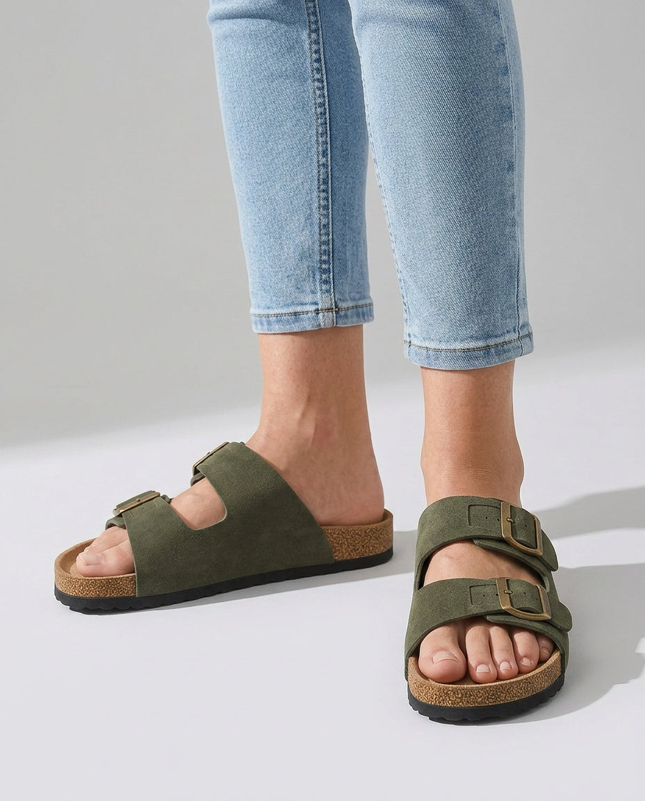 Yara | Buckle Strap Flat Sandals