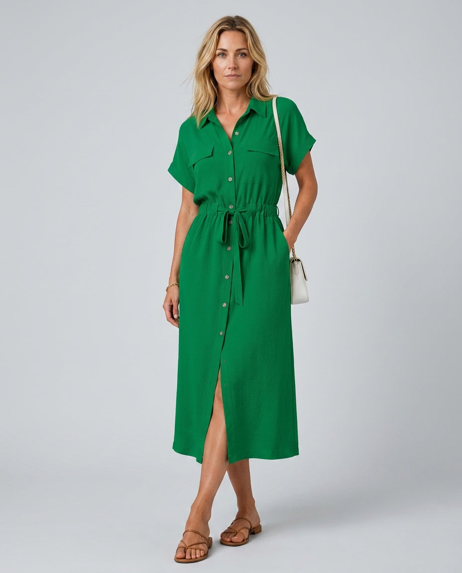Gemma | Sleeveless Soft Drape Formal Midi Dress