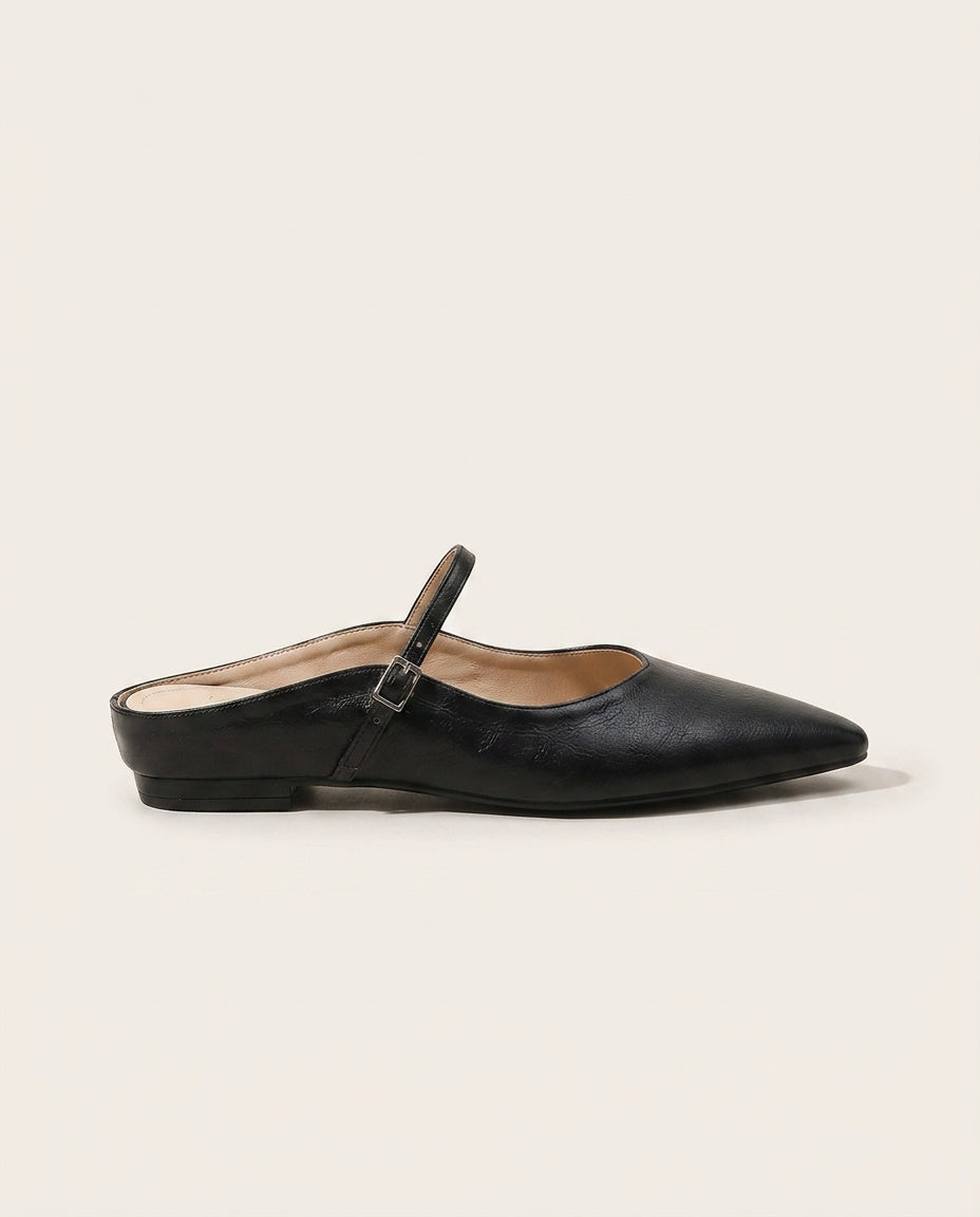 Imogen | Leather-Look Slip-On Mules