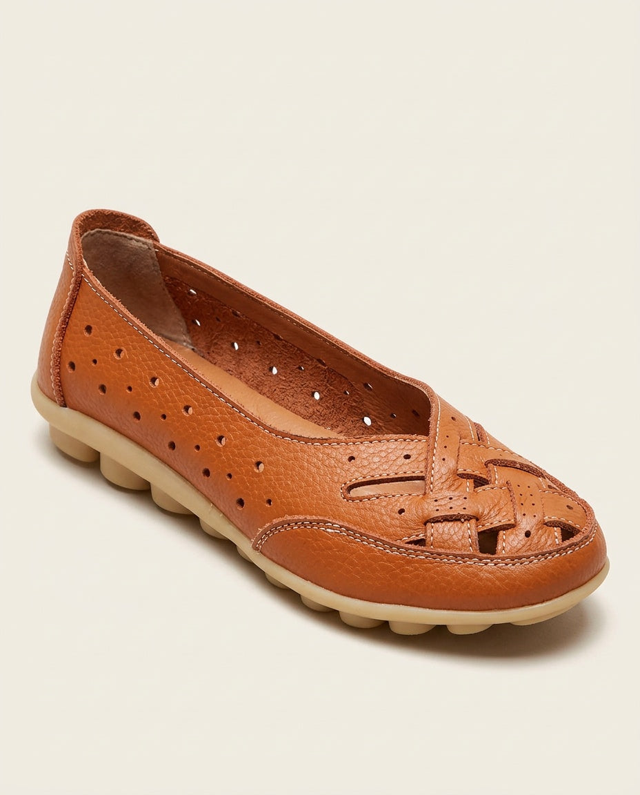 Amara | Perforated Leather Loafers