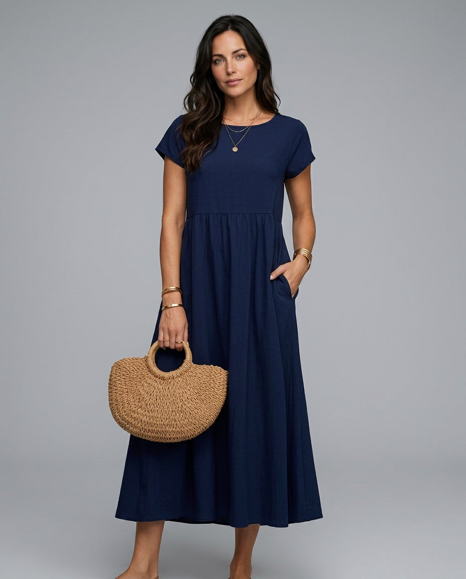 Noelia | Relaxed Fluid Midi Dress
