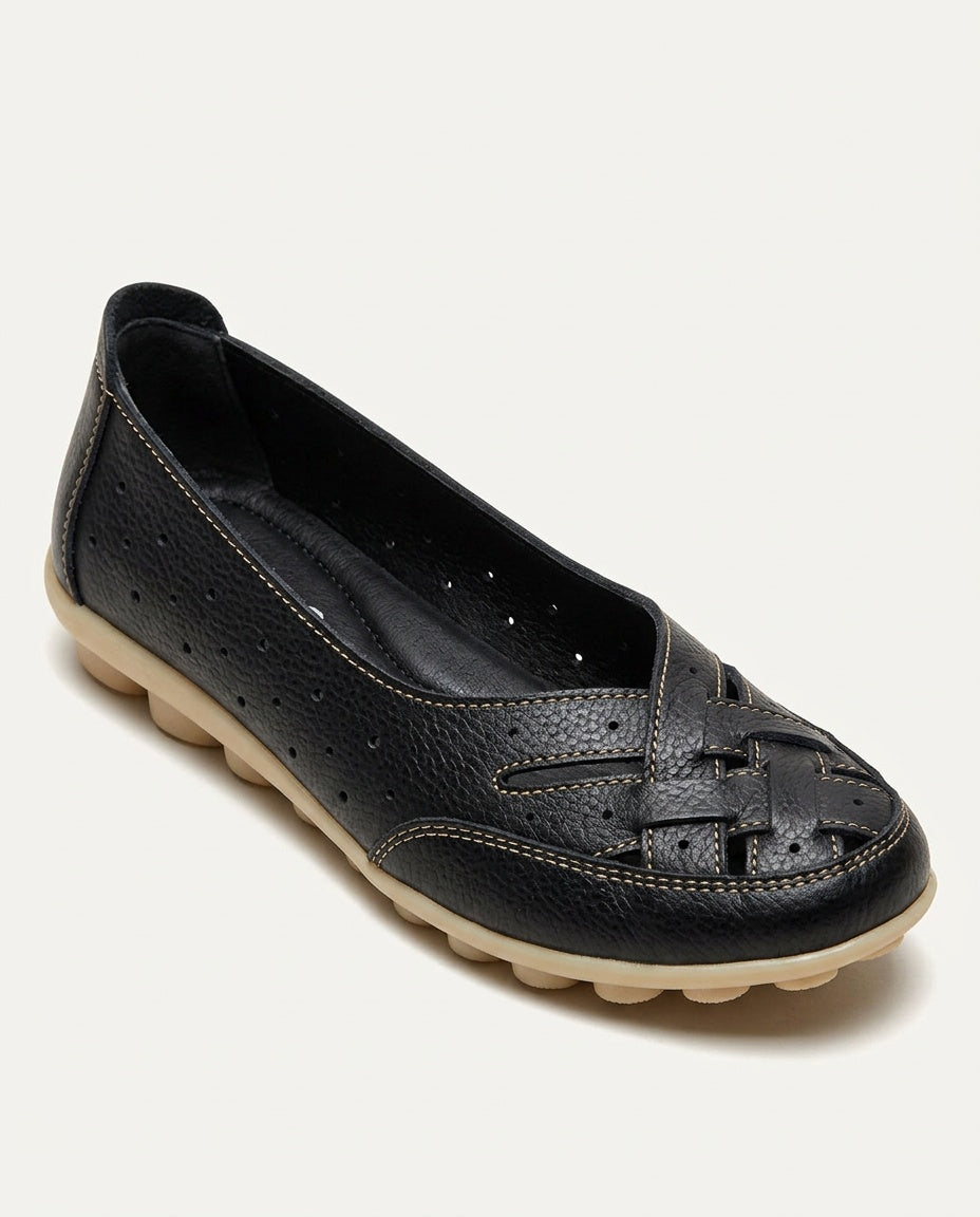 Amara | Perforated Leather Loafers