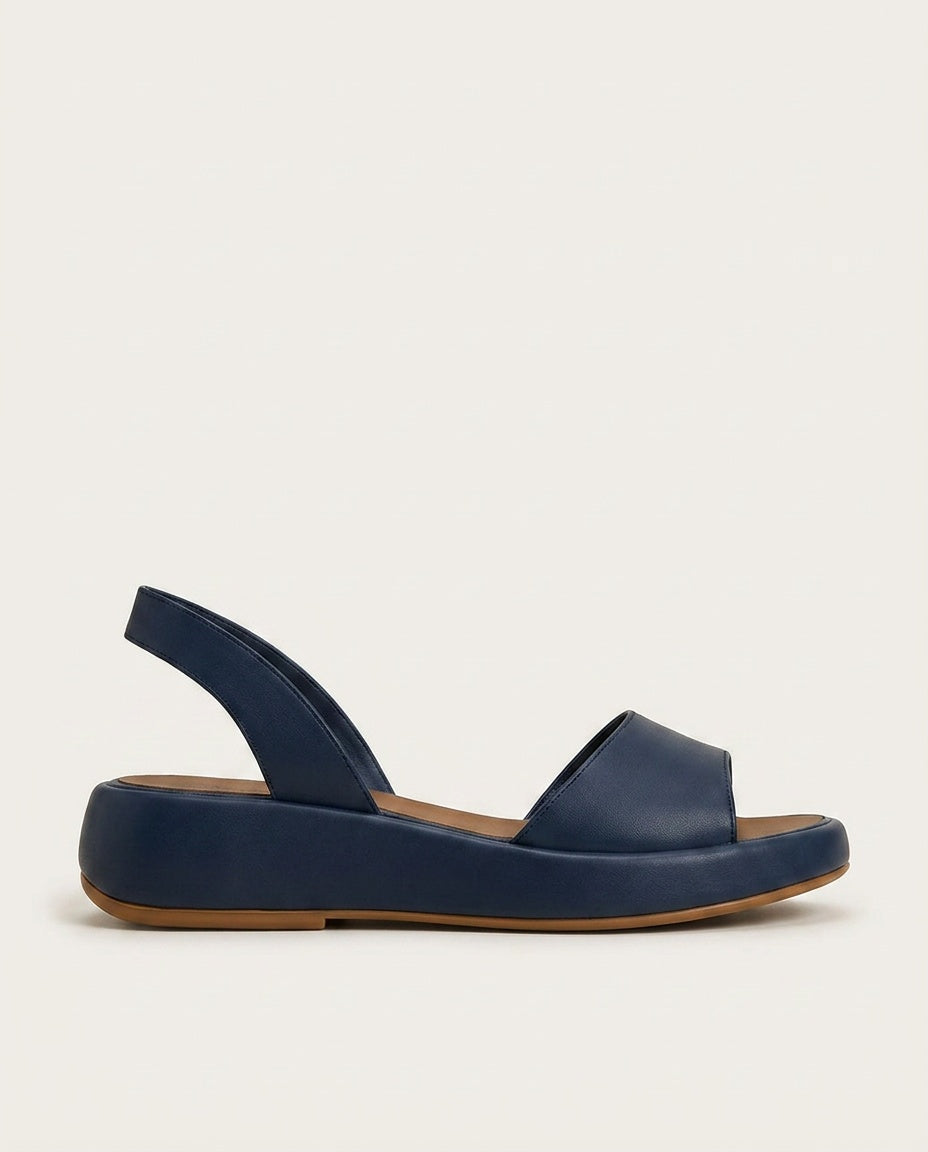 Coralie | Open Toe Low Wedge Slingback Sandals