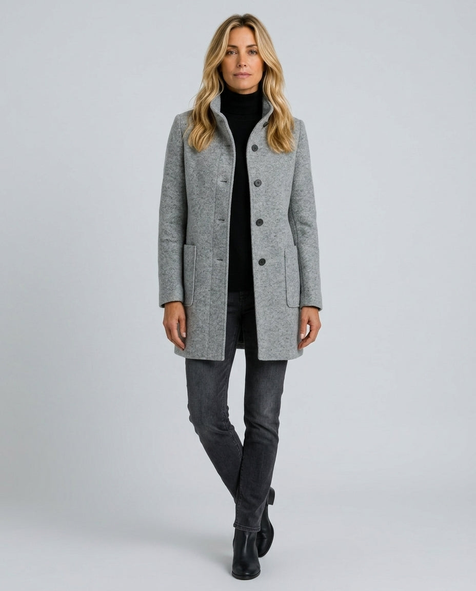 Marlowe | Mid-Length Tailored Wool-Blend Coat