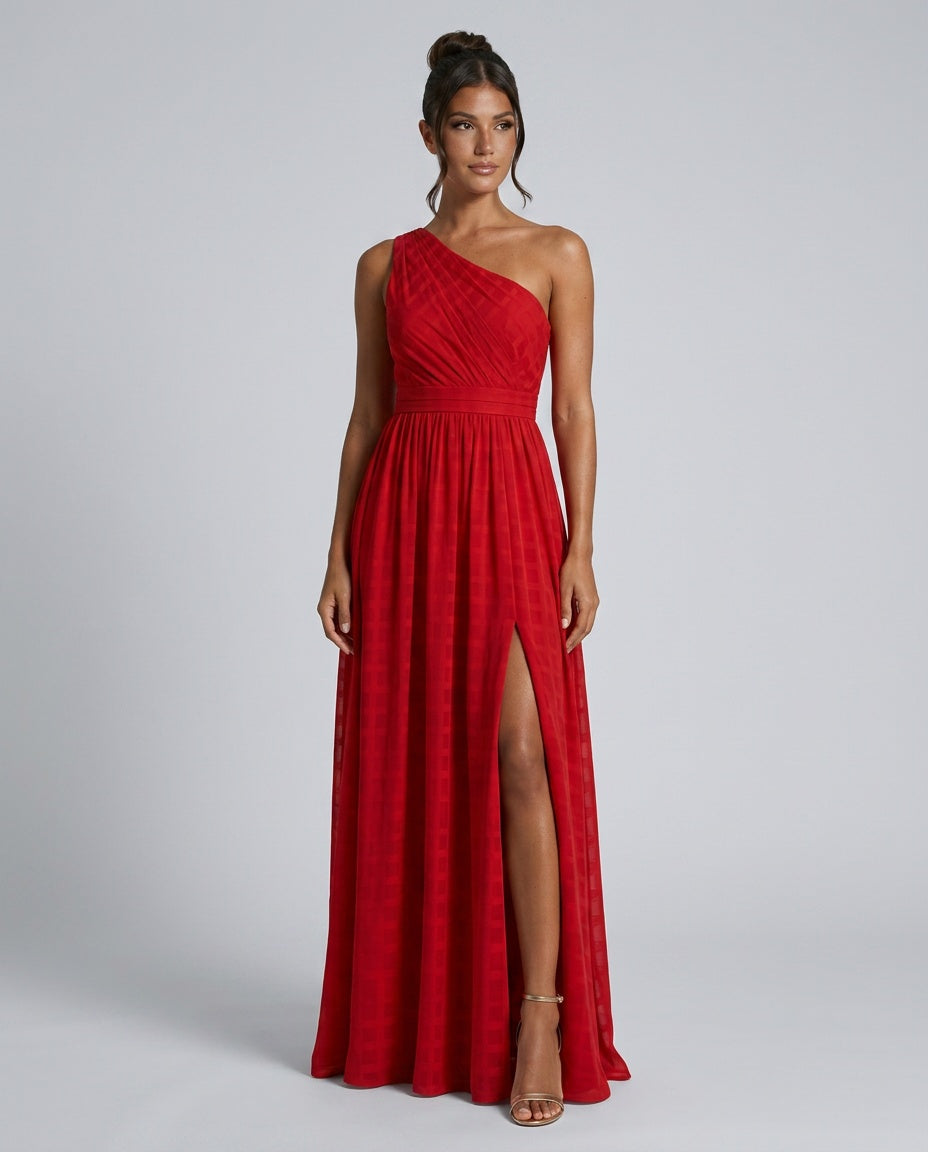 Hadley | One-Shoulder Asymmetric Maxi Dress