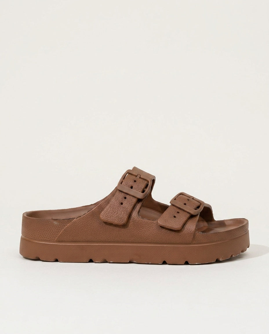 Scarlett | Double Buckle Cushioned Slides