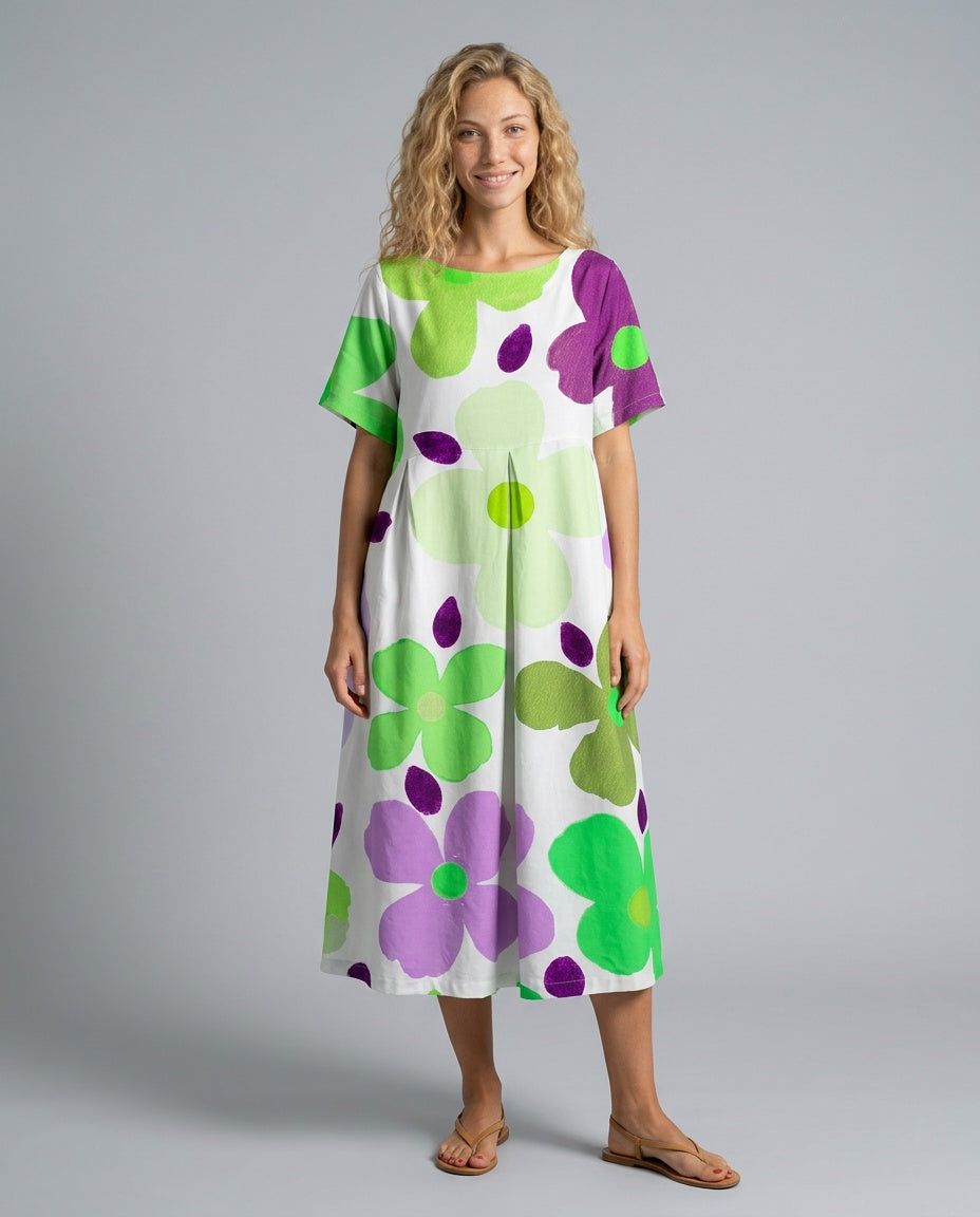 Sofia | Floral Print Summer Midi Dress