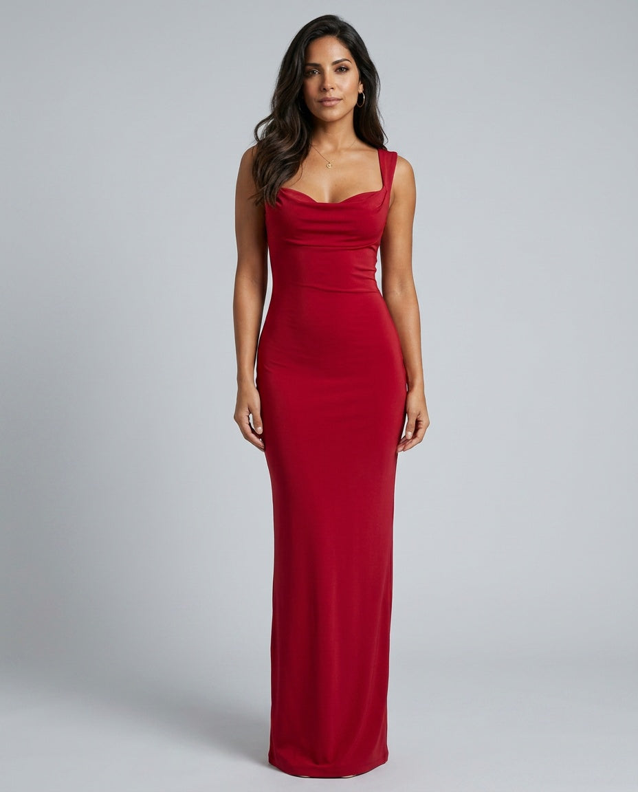 Cleo | Cowl Neck Sleeveless Maxi Dress