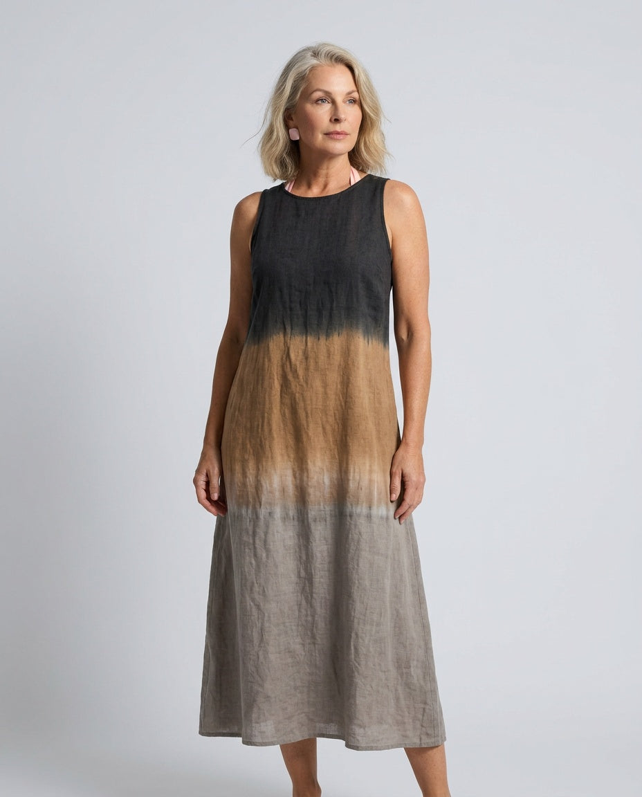 Beatriz | Sleeveless Ombre Midi Dress