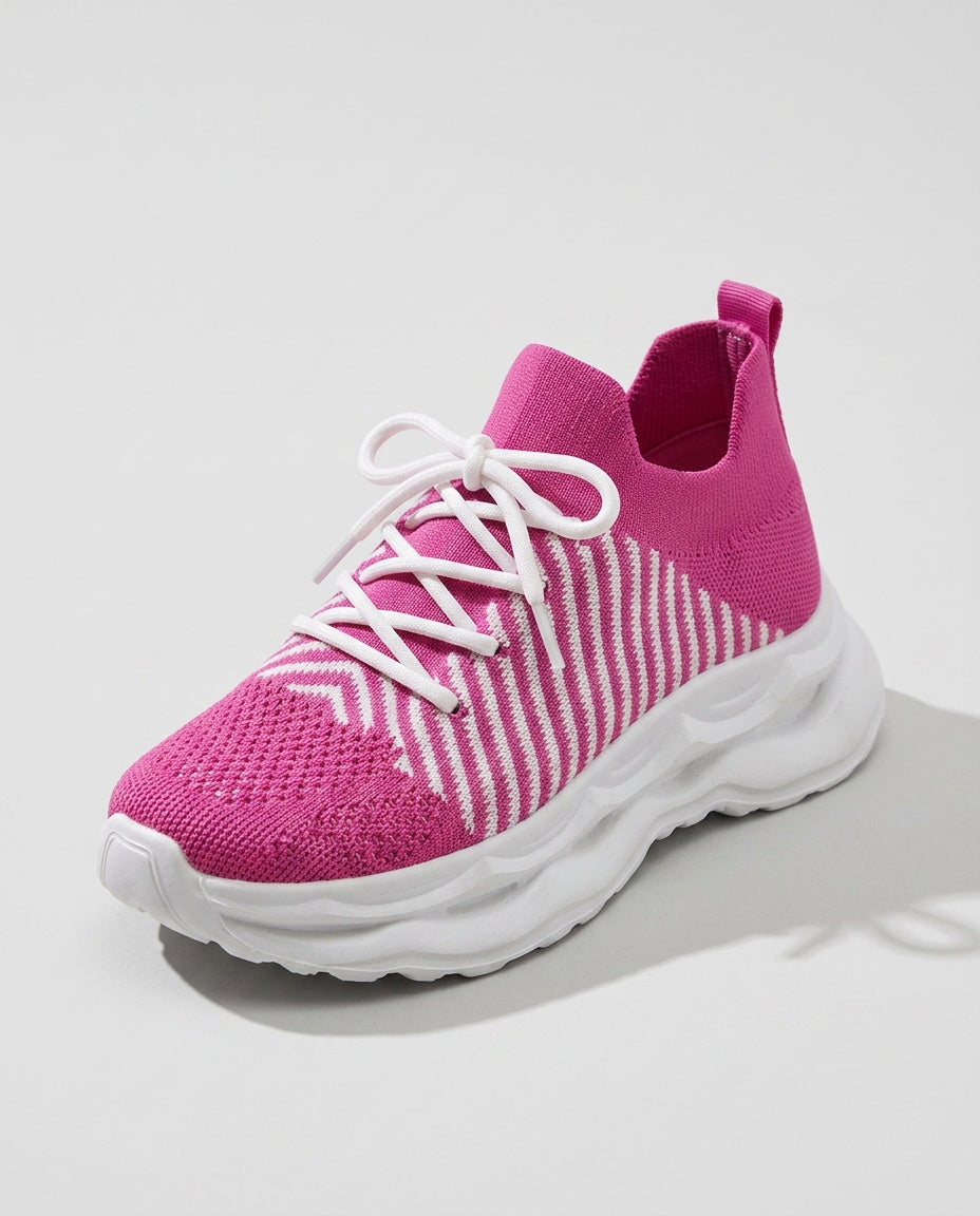 Laura | Cushioned Sole Knit Sneakers