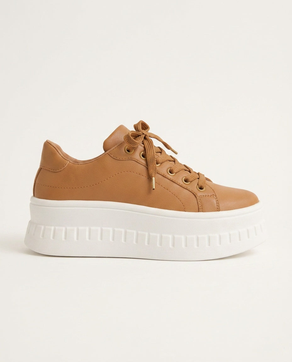 Lila | Cushioned Footbed Platform Sneakers