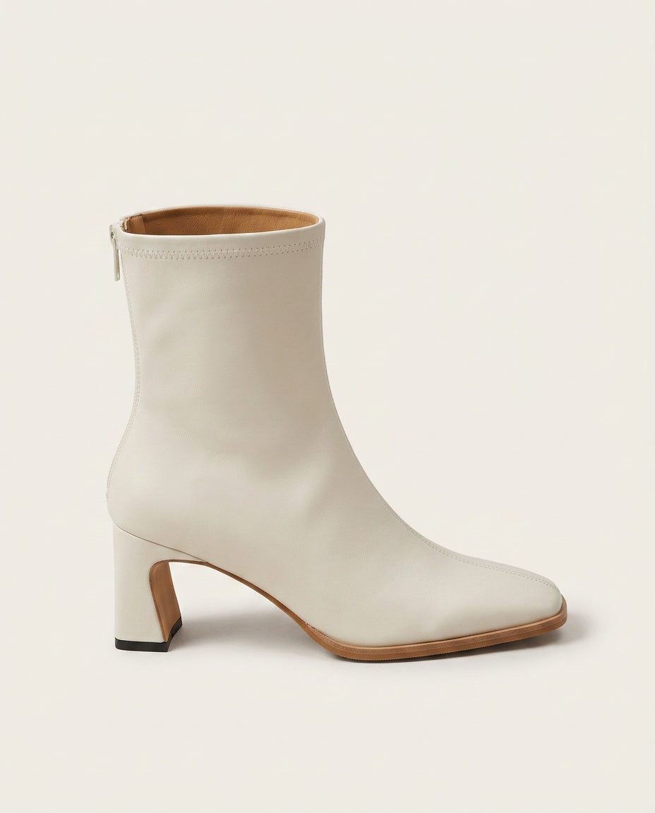 Sabine | Square Toe Block Heel Ankle Boots